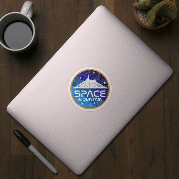 Space Mountain (distressed) by Yellow Hexagon Designs